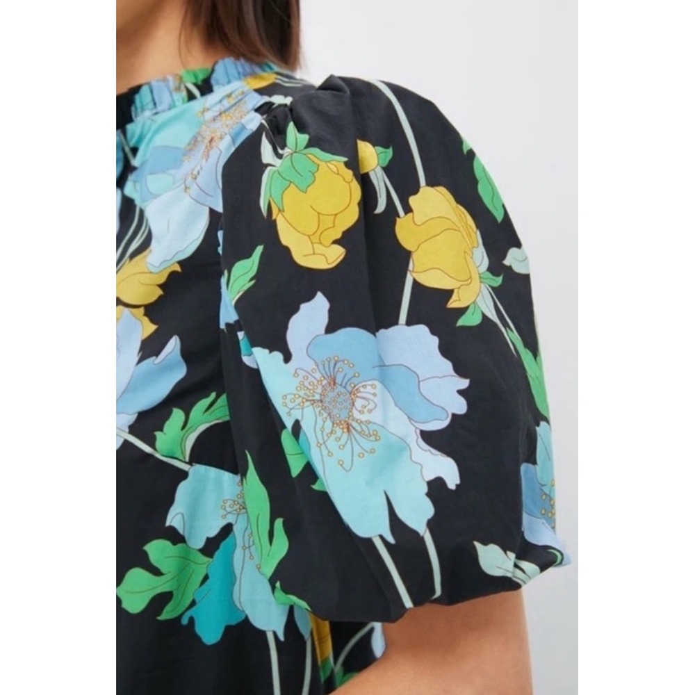 Tuckernuck x Hyacinth House Mimi Midi Dress Floral Puff Sleeve Women Large NWT - Picture 4 of 9